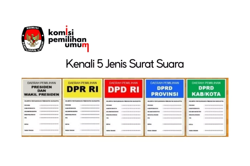 Berikut 5 Warna Kertas Suara Pemilu 2024, Keterangan dan Fungsinya juga Ada